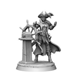 HUMANS - PIRATE FEMALE CAPTAIN WITH RUDDER