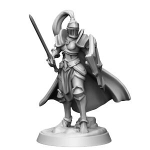 HUMANS - FEMALE KNIGHT WITH SHIELD 01