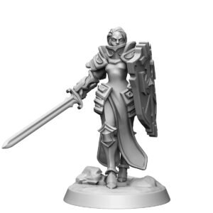 HUMANS - FEMALE KNIGHT WITH SHIELD 02
