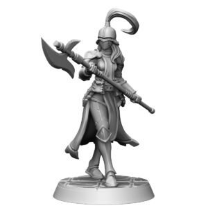 HUMANS - FEMALE KNIGHT WITH HALBERD