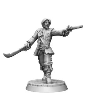 HUMANS - PIRATE FIGHTER WITH GUN AND SABRE 01