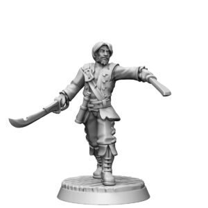 HUMANS - PIRATE FIGHTER WITH TWO SABRES 01