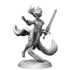 HUMANS - FEMALE WIZARD WITH SWORD