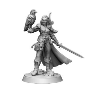 HUMANS - FEMALE SCOUT RANGER WITH FALCON