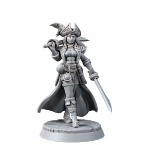 HUMANS - PIRATE FEMALE CAPTAIN WITH SABRES