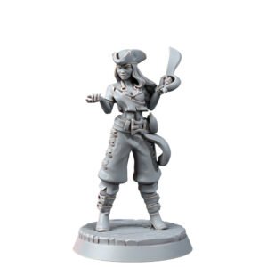 HUMANS - PIRATE FEMALE FIGHTER WITH SABRE