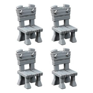 DECORATIONS - WOODEN CHAIRS SET (4U)