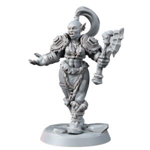 ORCS - FEMALE ORC WITH AN AXE