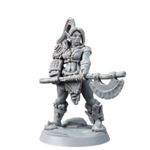 ORCS - FEMALE ORC WITH BATTLE AXE