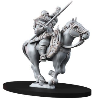 MEDIEVAL WARRIORS - BURLY SAXON WARRIOR HORN BEARER MOUNTED