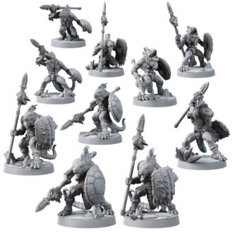 LIZARDMEN - GECKO HUNTING PACK WITH LANCES (10U)