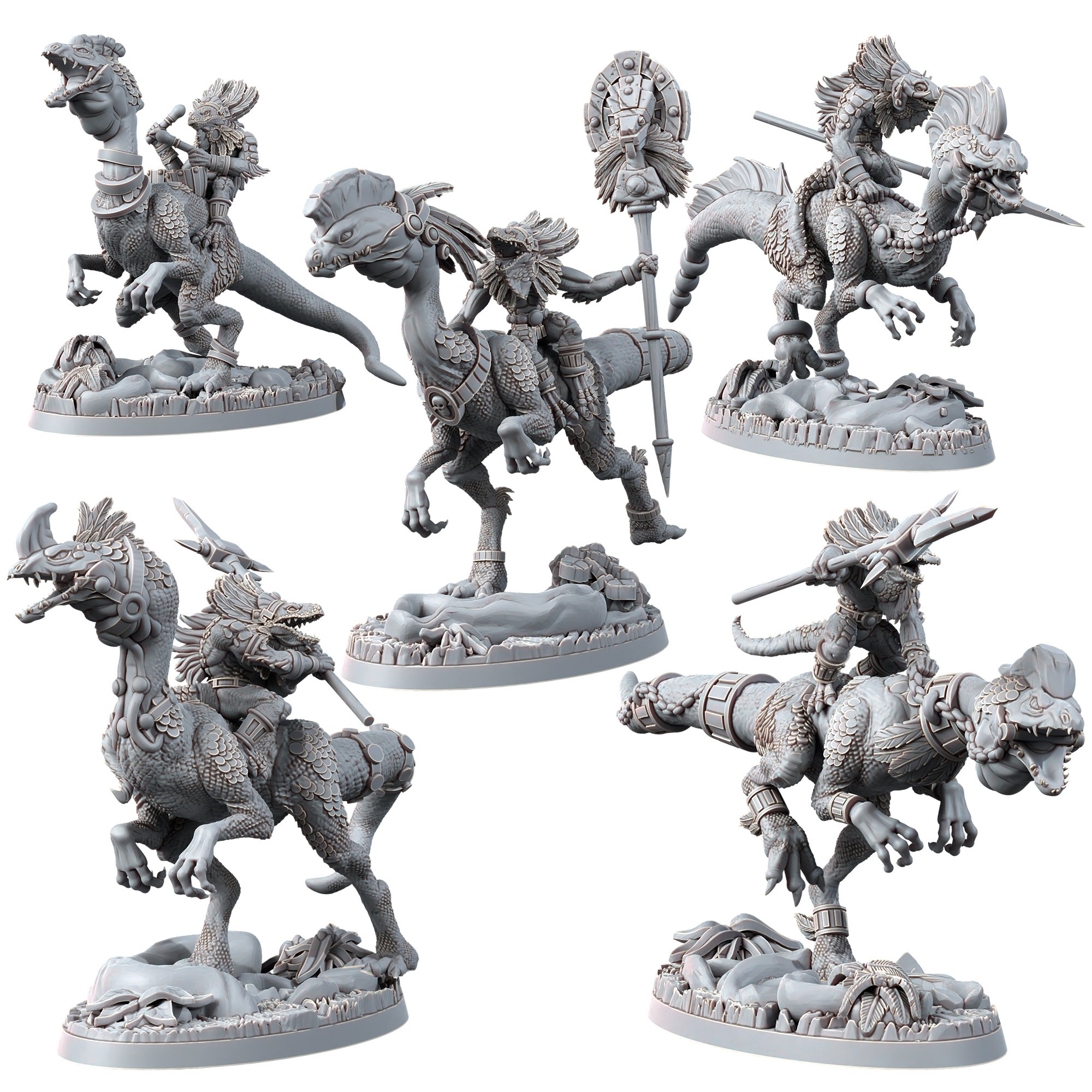 LIZARDMEN - PARASAURO LANCERS (5U)