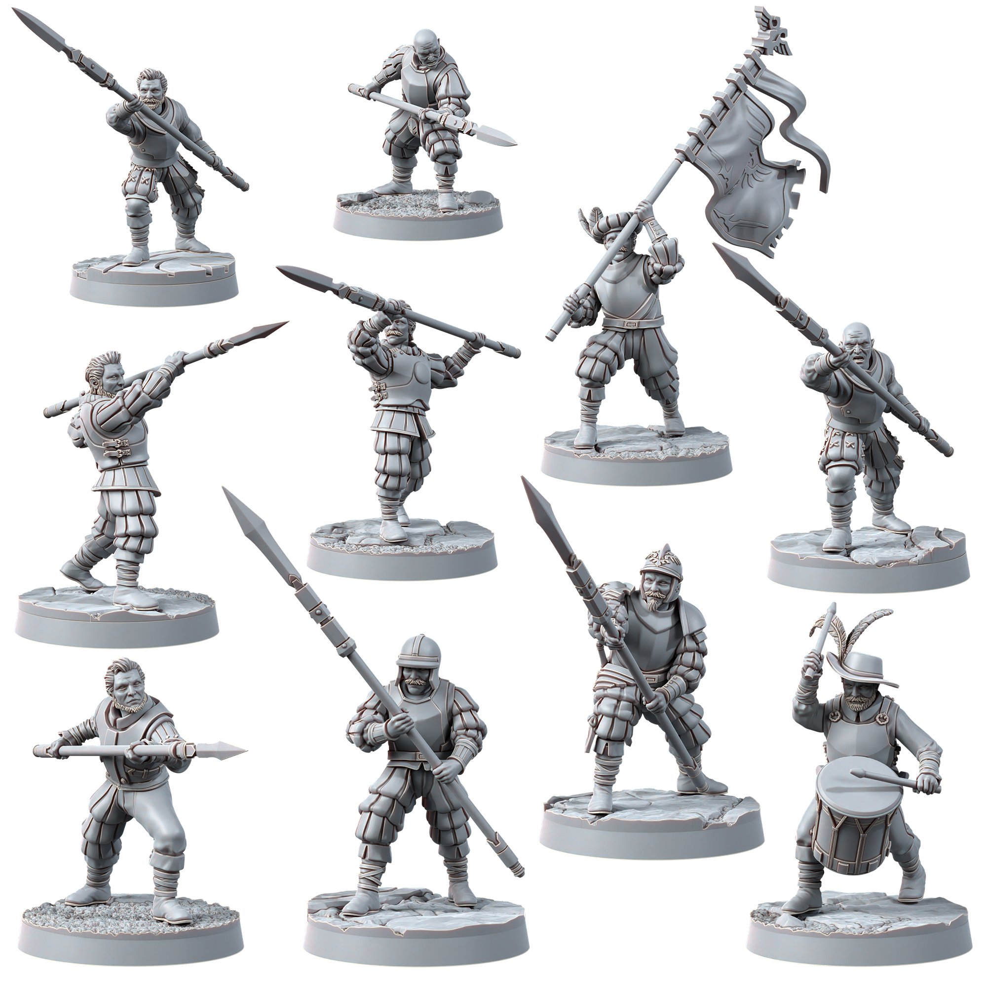 HUMANS - EMPIRE INFATRYMEN SPEARMEN (10U)
