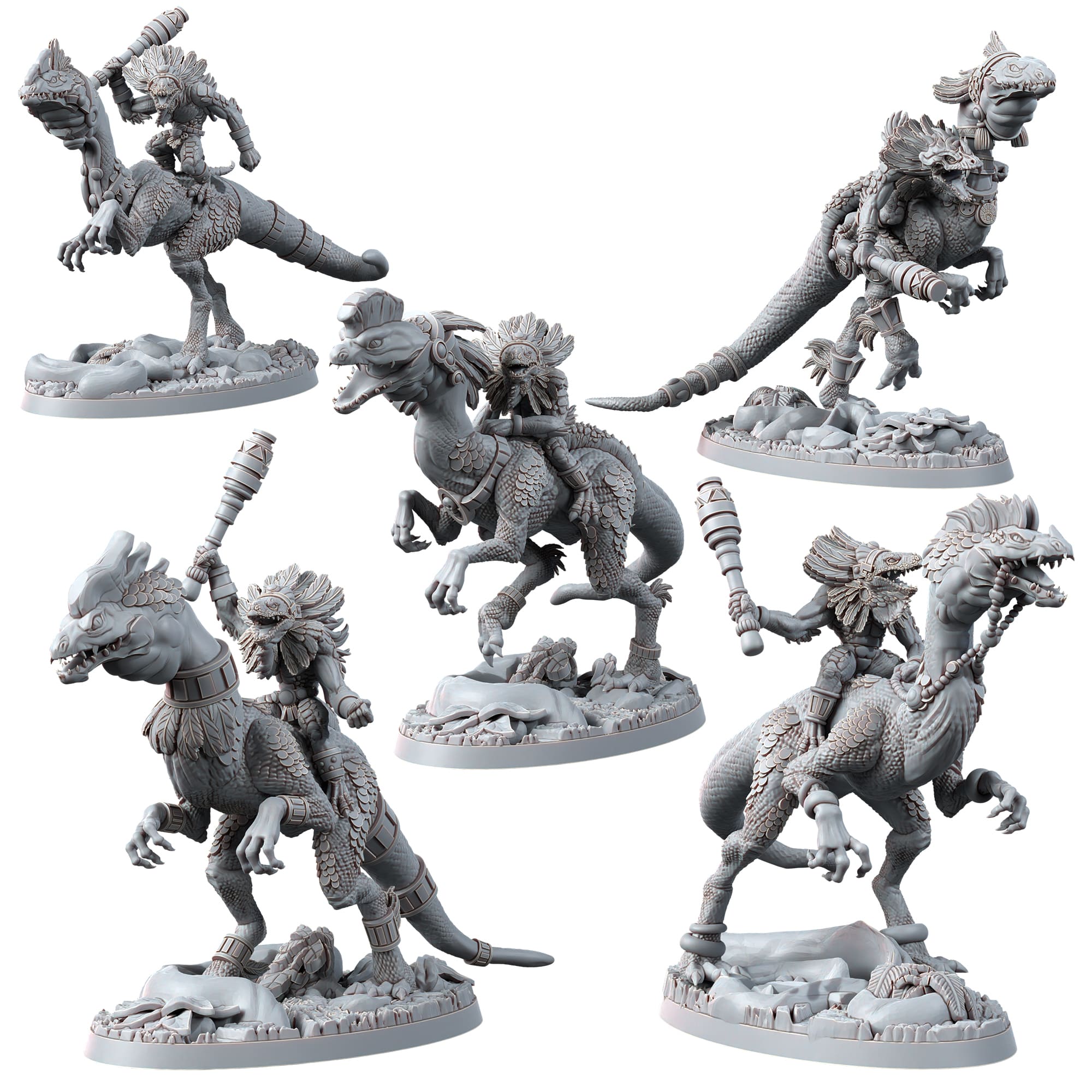 LIZARDMEN - PARASAURO WARLOCKS (5U)