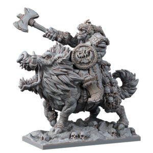 ORCS - THE HOWLING STEPPES BOSS ON WAR BOAR WITH AXE