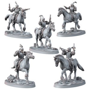 HUMANS - MOUNTED PISTOLIERS HANDGUNNERS (5U)