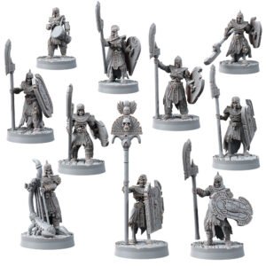 SKELETONS - PYRAMIDS GUARDS WITH SPEARS (10U)