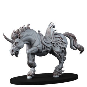 ANIMALS - DARK UNICORN WITH SADDLE