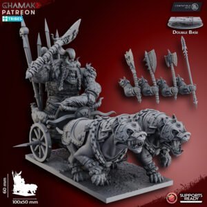 ORCS - GREY WASTE WARBOSS ON WARGH CHARIOT